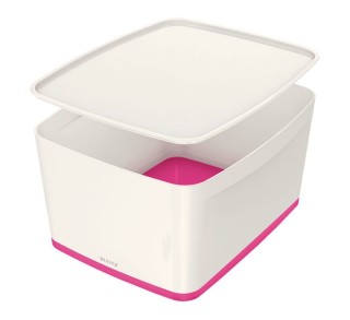 caja org. leitz mybox+tapa 18l 318x198x385 rosa