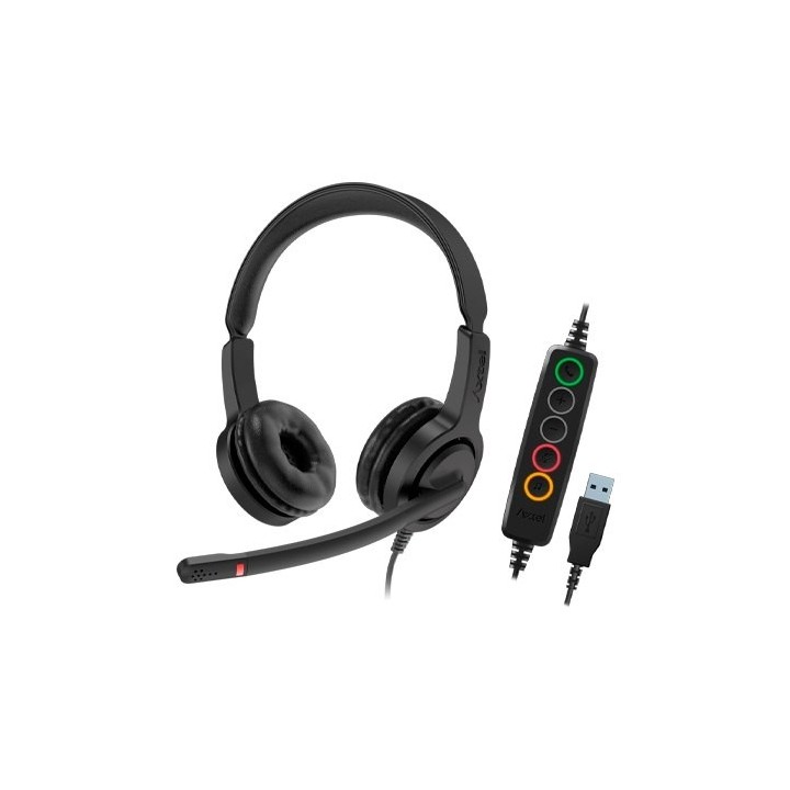 auriculares axtel voice uc28-35 duo nc usb-a microauricular binaural usb-a y 3.5 jack