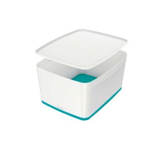 caja org. leitz mybox+tapa 18l 318x198x385 turq
