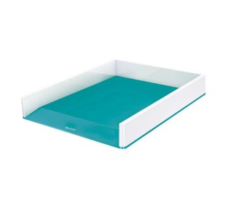 bandeja leitz wow dual a4 blanco/turq. 53611051