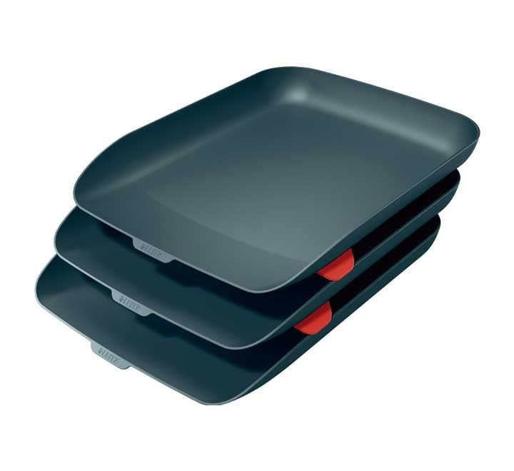 set 3 bandejas sobrem. leitz cosy gris