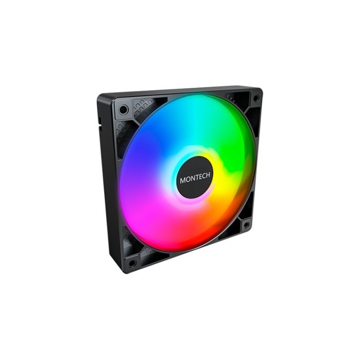 ventilador 120x120 montech gf120 pwm black 120mm argb 1600rpm pwm
