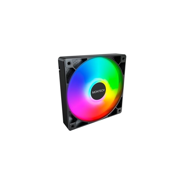 ventilador 120x120 montech gf120 pwm black 120mm argb 1600rpm pwm