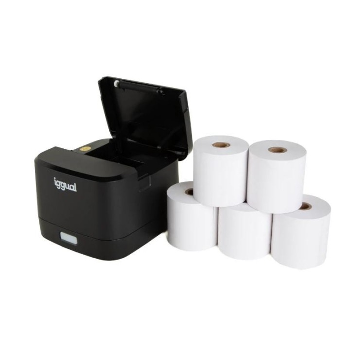 iggual kit impresora termica tp easy 58 + 5 rollos