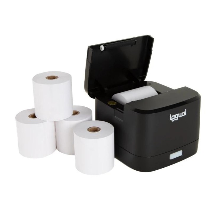 iggual kit impresora termica tp easy 58 + 5 rollos