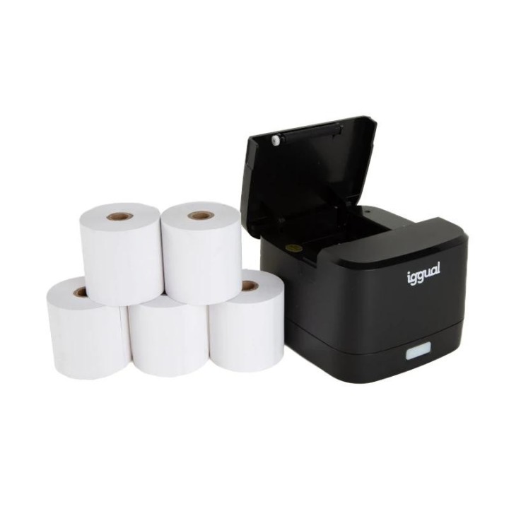 iggual kit impresora termica tp easy 58 + 5 rollos