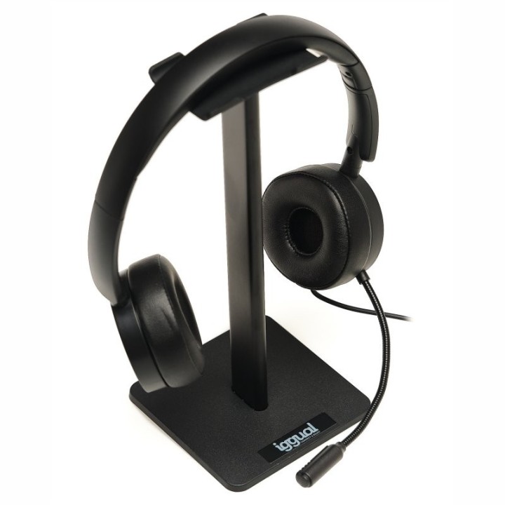 iggual kit auriculares dual tech + soporte sa22