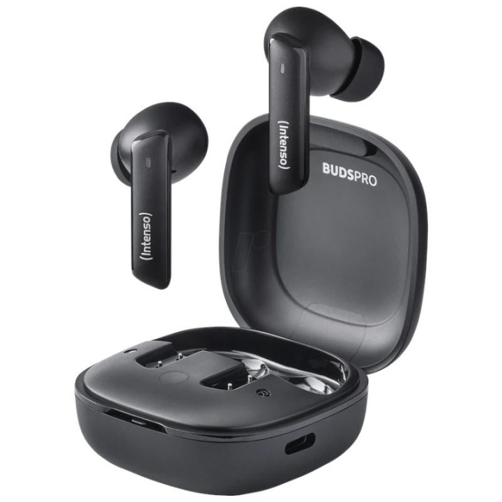 intenso  buds pro auriculares tws h-anc+encnegro
