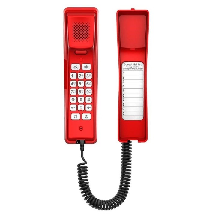 fanvil h2u version red, 2 lineas sip, poe