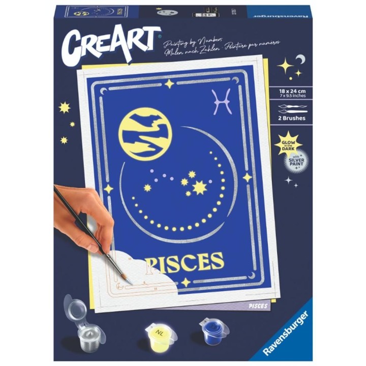ravensburger kit para pintar con n?meros ravensburger creart serie trend d zodiac: piscis
