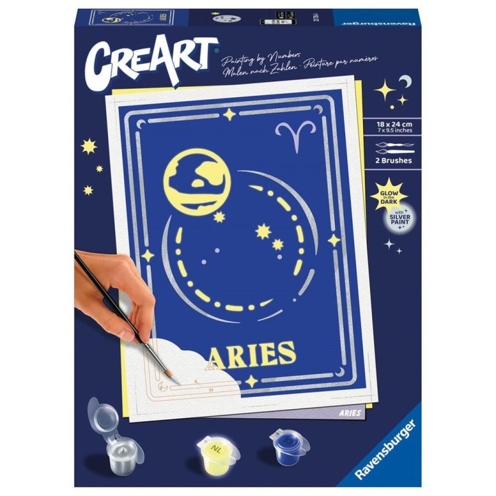 ravensburger kit para pintar con n?meros ravensburger creart serie trend d zodiac: aries