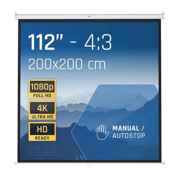 iggual pantalla manual 4:3 112 200x200 cm