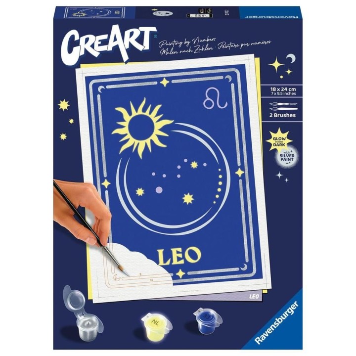 ravensburger kit para pintar con n?meros ravensburger creart serie trend d zodiac: leo