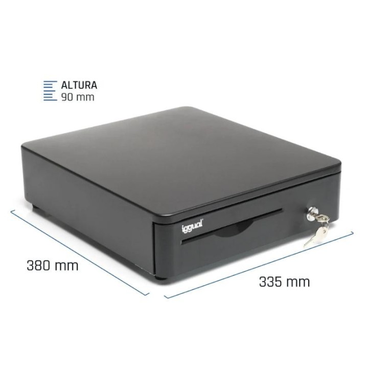 iggual cajon portamonedas iron-10r 38cm 4+5 negro