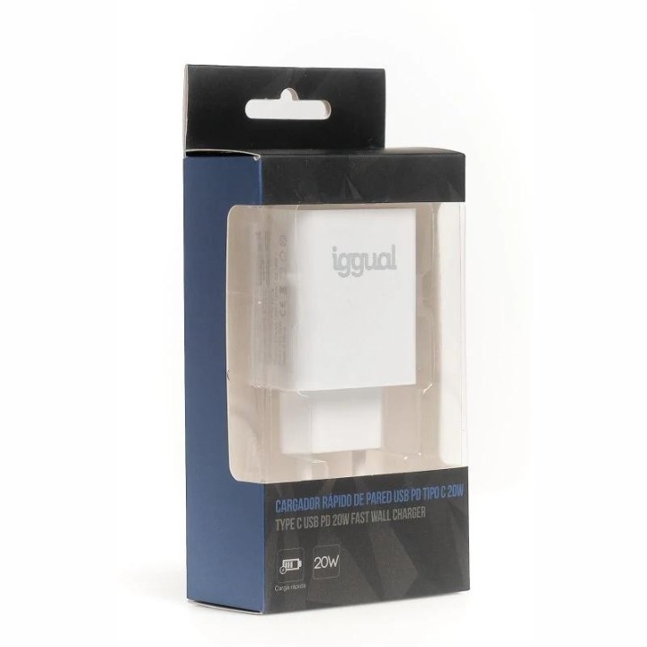 iggual cargador rapido de pared usb pd tipo c 20w