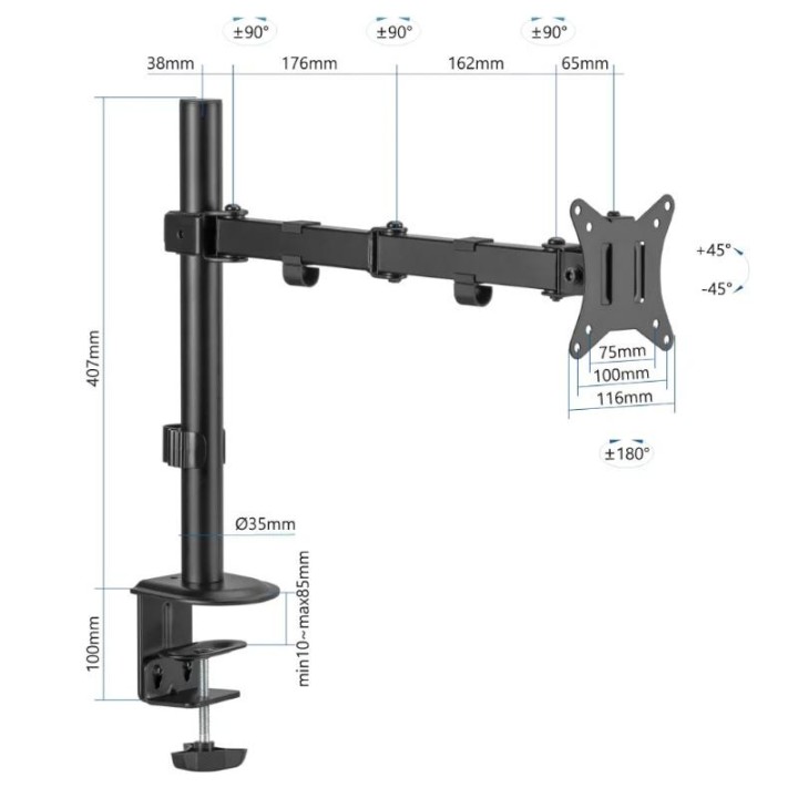 iggual spm01 soporte pinza 1 monitor 17-32
