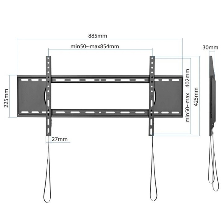 iggual sptv86 soporte tv pared 43-90 80kg fijo