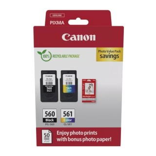 canon cartucho multipack pg-560 /cli-561+ papel fo