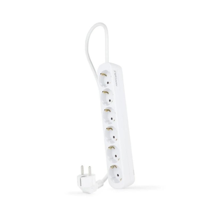nanocable regleta de enchufes 6 tomas 1.4 m blanco