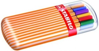 stabilo caja plastico ovalada 20 unidades punta fina 0,4mm. point 88 zebrui stabilo 8820-02
