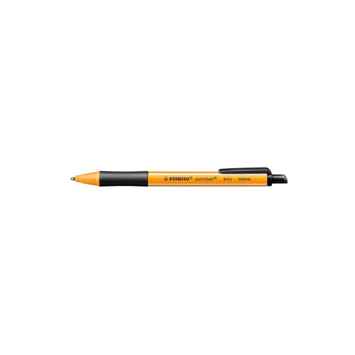 stabilo stabilo pointball negro boligrafo de punta retractil con pulsador 1 pieza(s)