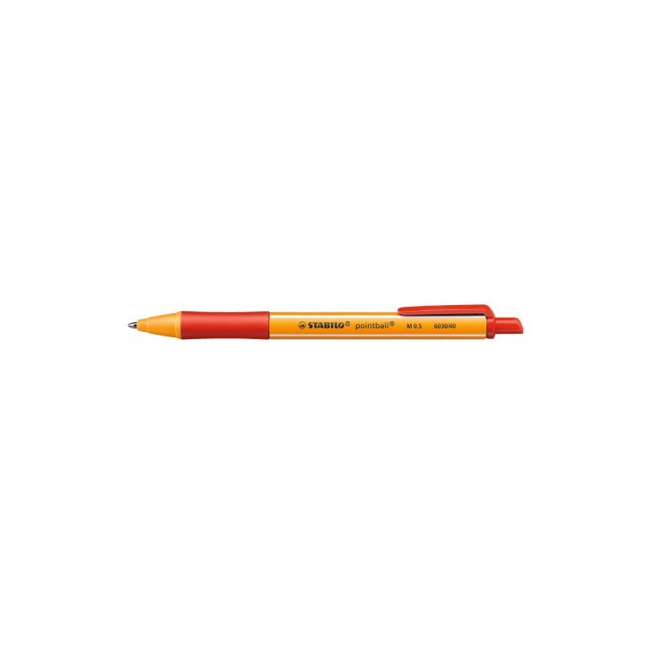 stabilo stabilo pointball rojo boligrafo de punta retractil con pulsador 1 pieza(s)