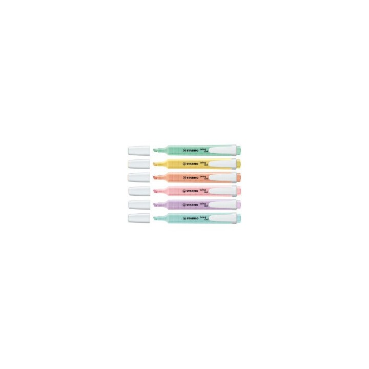 stabilo estuche plastico swing cool pastel 6 unidades surtidas trazo 1/4mm. stabilo 275/6-08