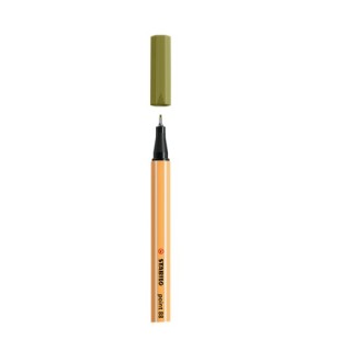 stabilo rotulador punta fina point 88 0.4mm verde barro stabilo 88/37