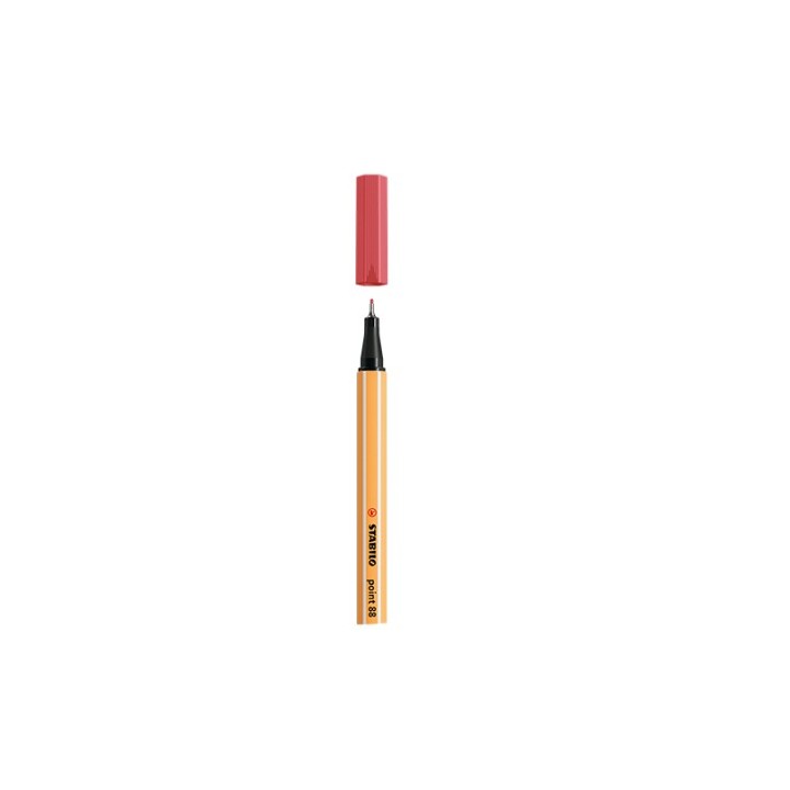 stabilo rotulador punta fina point 88 0.4mm rojo oxido stabilo 88/47