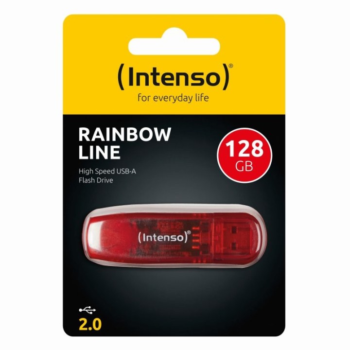 intenso 3502491 lapiz usb 2.0 rainbow 128gb rojo