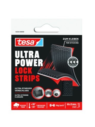 tesa caja tiras adhesivas cierre seta ultra power lock 4kg 2 pares 50x25mm tesa 55234-00000-00