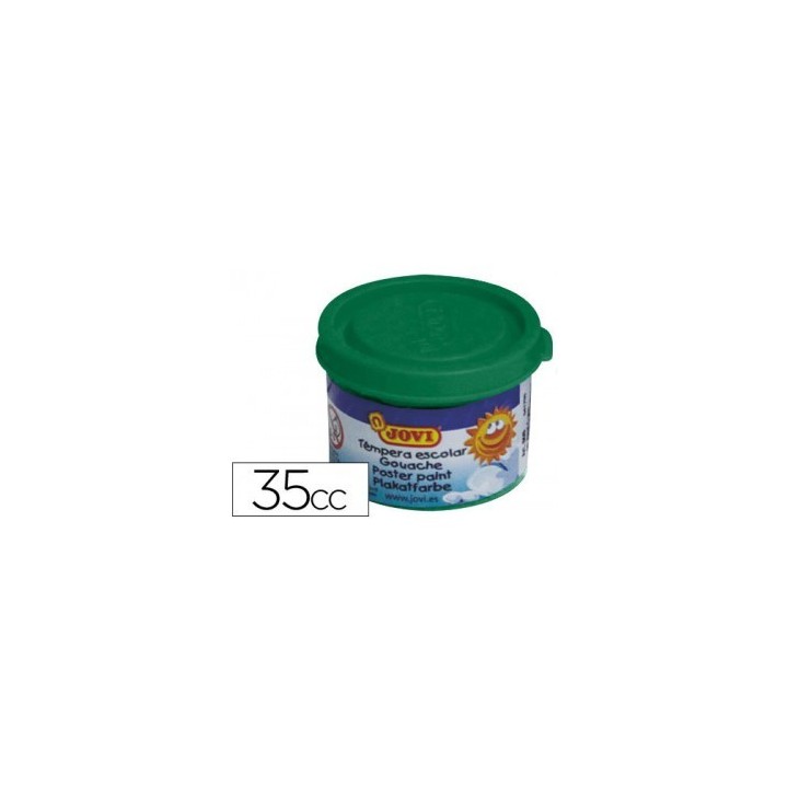 jovi estuche tempera escolar 5 botes 35 ml - verde oscuro jovi 50319
