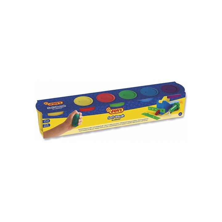 jovi estuche 5 botes soft dough blandiver 110 g colores surtidos jovi 405