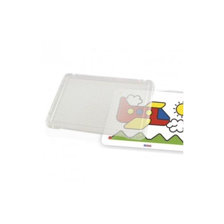 miniland juego placa para pinchos transparente 31x21 cm set de 6 unidades miniland 31830
