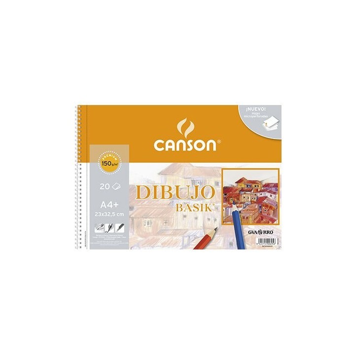 canson bloc 20 hojas basik 150g a4+ guarro canson c200400695