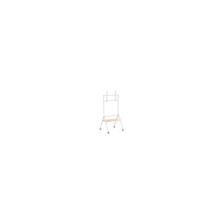 soporte aisens suelo ruedas bandeja pantalla 80kg 37-86 blanco madera