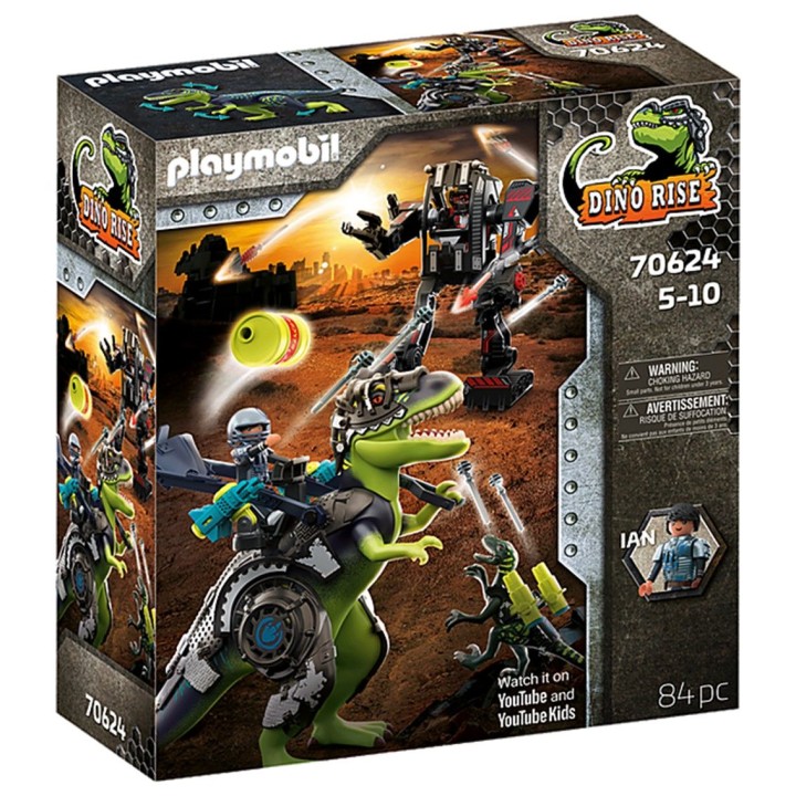 playmobil playmobil t - rex: batalla de los gigantes