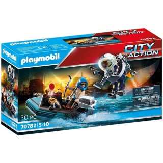 playmobil playmobil policia mochila propulsora: detencion del ladron del arte
