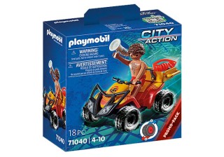 playmobil playmobil city action quad de rescate