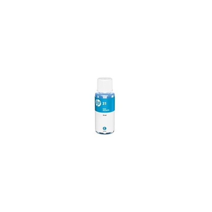 hp botella tinta hp 31 cian 70ml 8000 paginas