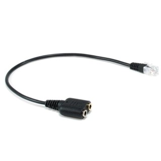 equip cable rj9 a  2 x jack 3.5mm equip macho - hembra 0.25m