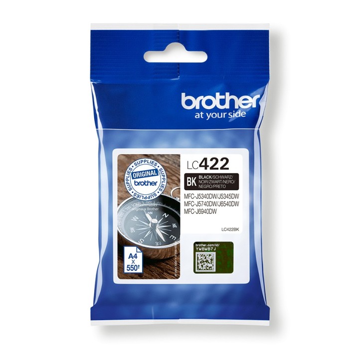 brother cartucho tinta brother lc422bk negro 550 paginas