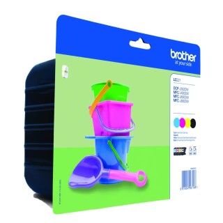 brother pack cartuchos tinta brother lc221valbp negro cian magenta amarillo
