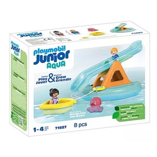 playmobil playmobil junior aqua: isla de ba?o con tobog?n