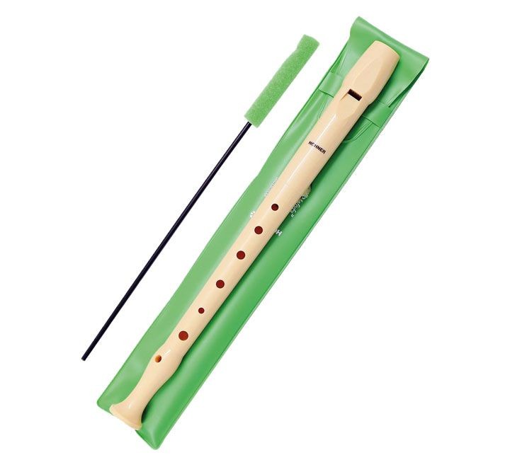 flauta plastico funda verde 1 pieza hohner 9508