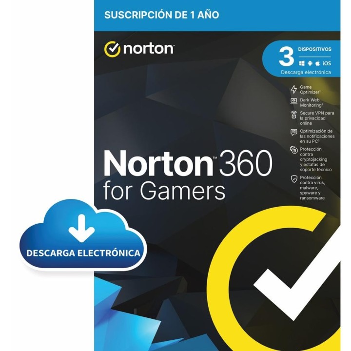 norton antivirus norton 360 for gamers 50gb espanol 1 usuario 3 dispositivos 1 ano esd electronica d
