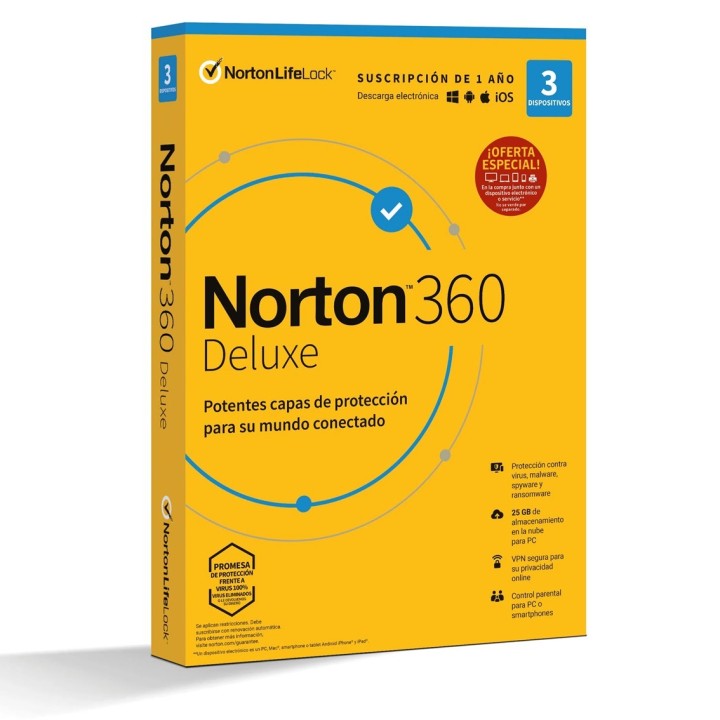norton antivirus norton deluxe 25gb espanol 1 usuario 3 dispositivos 1 ano en caja rsp mm gum
