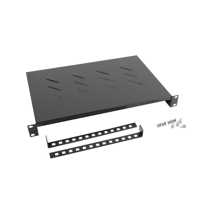 lanberg bandeja fija lanberg 1u 483x300 mm hasta 25kg rack de 19 negro