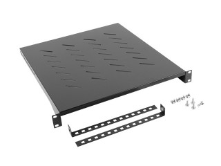 lanberg bandeja lanberg fija 1u 483x500 mm hasta 25 kg rack de 19 negro