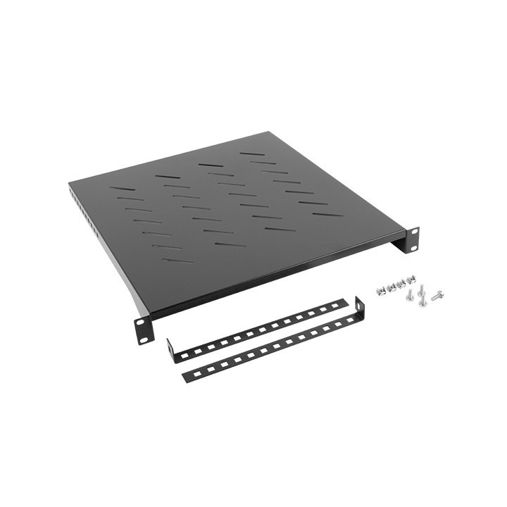 lanberg bandeja lanberg fija 1u 483x500 mm hasta 25 kg rack de 19 negro